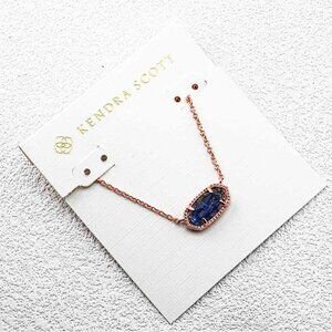 Kendra Scott Blue Sand Glass Necklace